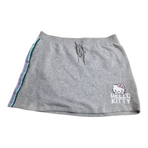 Hello Kitty Sanrio Women's Mini Skirt, Heather Grey Size XXL